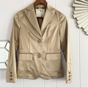 Tan Satin Blazer Small